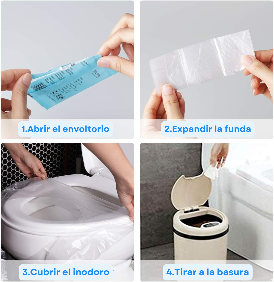 Pack de 50 fundas inodoro desechables (2X1)